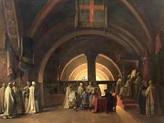 Jacques de Molays upptagande i tempelherreorden år 1295